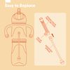 hahaland Sippy Cups Weighted Straw Replacement Kit