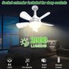 Socket Fan Light with Remote, 2000 Lumens 17.8" E26 Base Screw in Ceiling Fan in