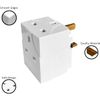 3-Way Plug Adaptor - 13A Multi Adaptor Extension - Double UK 3 Pin Socket Wall Extension - Power Extender Block Splitter