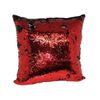 Red/Black 16'' Magic Mermaid Pillow Case Reversible Sequin Glitter Sofa Cushion Cover