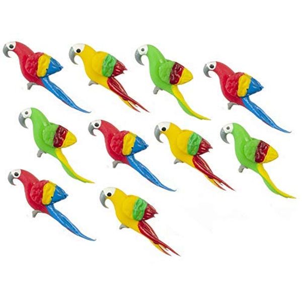 Melody Jane Dollhouse 10 Parrots Miniature Bird Aviary Cage Accessory