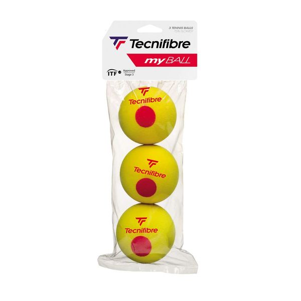 Technifibre TBP3SP1 My Ball Sponge Tennis Ball, 3 Balls