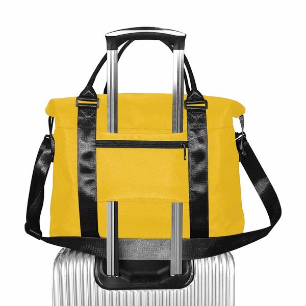 Freesia Yellow Duffel Bag, Large Travel Carry - One Size