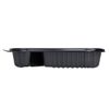 Karat 36oz PP Plastic Microwaveable Black Take Out Box, 3-compartments - 300 pcs