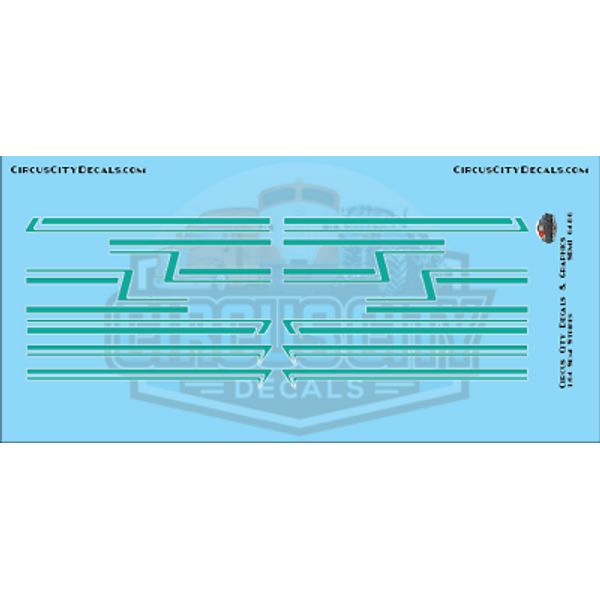 Teal Semi Stripe Graphic 1:64 Scale
