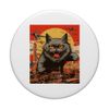 Angry Cat Woodblock Style Sunset PopSockets Swappable PopGrip