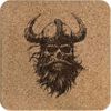 'Viking Skull' Square Cork Trivet/Pot Stand (TR00029863)