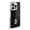Head Case Designs Officially Licensed AC Milan Black And Grey Crest Patterns Hard Back Case Compatible With Apple iPhone 14 Plus