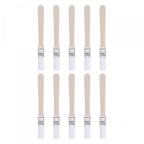 sourcing map 0.5" Width Small Paint Brush Nylon Bristle with Wood Handle Painting Tool for Wall, Door, Cabinets, Furniture, Fences, White 10Pcs