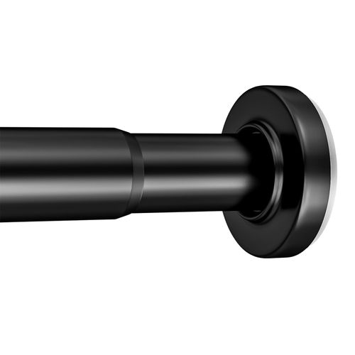 AmazerBath Spring Tension Shower Curtain Rod, 31-75 Inches Heavy Duty Shower Curtain Rod Rust Proof Bathroom Curtain Rod, Adjustable Shower Curtain Rod No Drill Easy Segmented Installation, Black