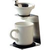 maebata 51641 Brew Coffee Single Person Dripper Set, White, Mesh Filter, Mug, Coaster