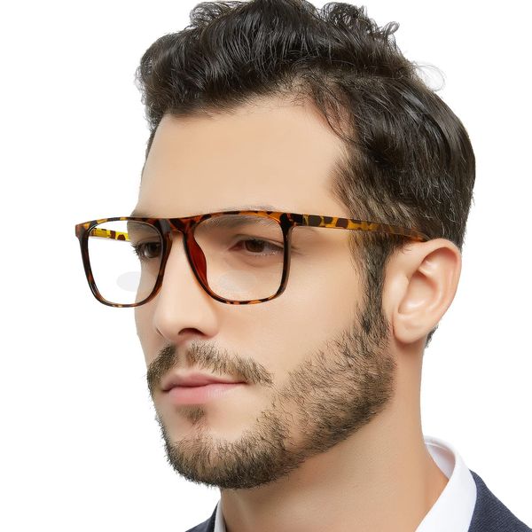 OCCI CHIARI Bifocal Reading Glasses 2.0 for Men Magnifying Glasses Mens Extra Bifocal Spectacles Spring Hinge (Yellow Tortoiseshell, 200)