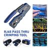RJ45 pass through Crimp Tool Kit with Tester, Wire Stripper, 20 Cat6 Connectors