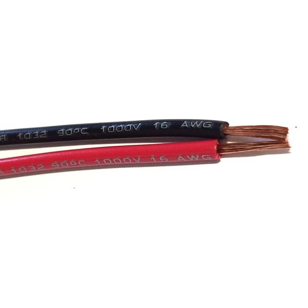 16 GAUGE WIRE RED & BLACK 25 FT EACH PRIMARY AWG STRANDED COPPER POWER REMOTE