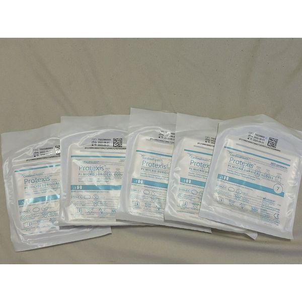 Cardinal Health PI Micro Non Latex Surgical Gloves Size 7 (5 Pairs)