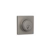 Lock Scout Deadbolt with SquareTrim, Keyed 1 Side, Satin Nickel Finish