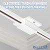OHLECTRIC 2 Pack – Floating Canopy Power Feed Connector, White – H-Type Single Circuit Track Lighting System – Ceiling Mount Square Canopy – H Track Accessory
