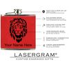 Faux Leather Flask, Surfboard, Personalized Engraving Included (Red)