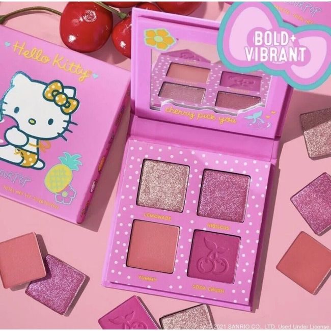 Colorpop-Hello Kitty ♡Cherry Sweet♡ Eyeshadow Palette Pressed Powder 3.32g