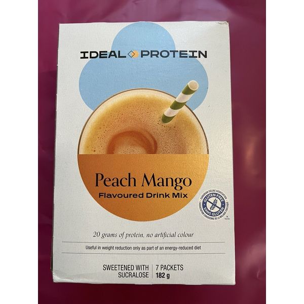 Ideal Protein Peach Mango drink mix FREE SHIP BB 04/30/24