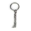 FizzyButton Gifts Cowboy Boot Keyring Key Ring with Silver Tone Charm and Silver Tone Keychain