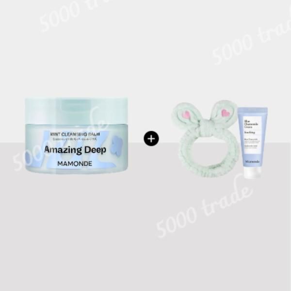 Mamonde Amazing Deep Mint Blackhead Cleansing Balm 90ml x 1 (+ Free Washing Band + Cream 30ml)