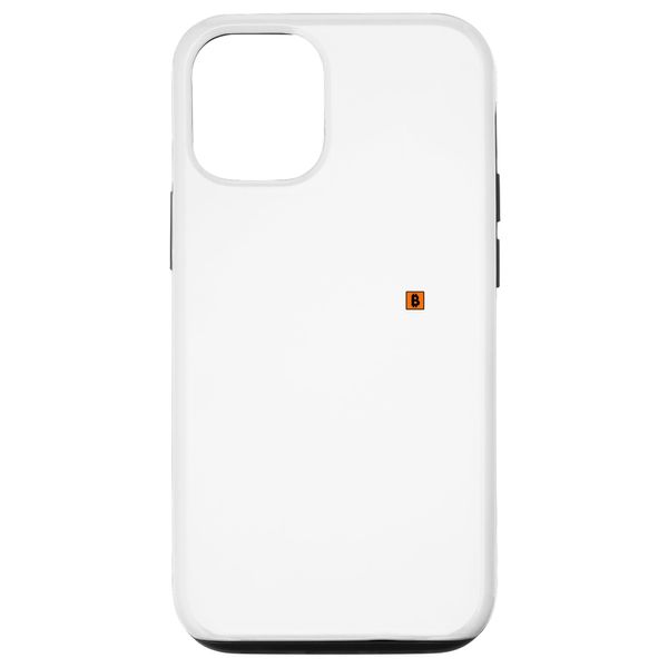 Bitcoin Logo Orange Black Small Subtle Simple Little Case for iPhone 12/12 Pro