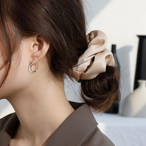 Cinaci 40 Pack in 10 Colors Stretchy Silky Satin Hair Scrunchies Ponytail Holders Non Slip Hair Ties Bands Ropes Accessories for Women Girls