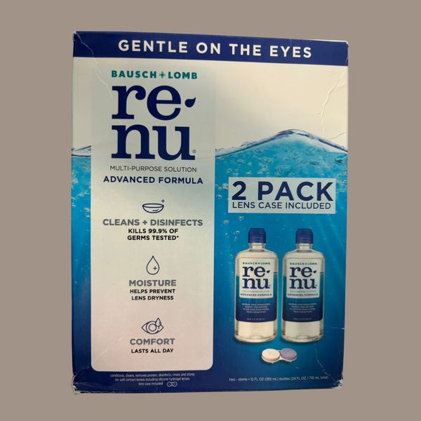 Renu Advanced Formula Multi-Purpose Solution, 2 x 12 Fl, 1 Contact Lens Case.