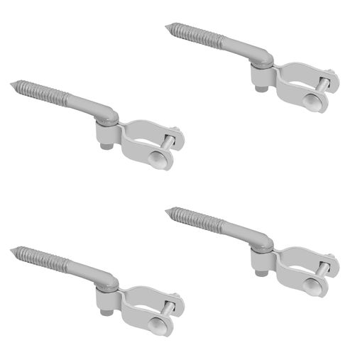 4 Pieces Heavy Duty Farm Gate Hinge Kit, Galvanized Steel Rustproof Hinges with 5/8 Inch Pins for Wood/Metal/Fence Gates, High Load Bearing Capacity