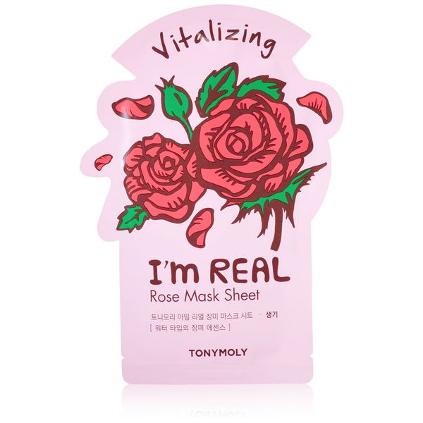 TONYMOLY I'm Real Rose Hydrating Mask Sheet, Pack of 1