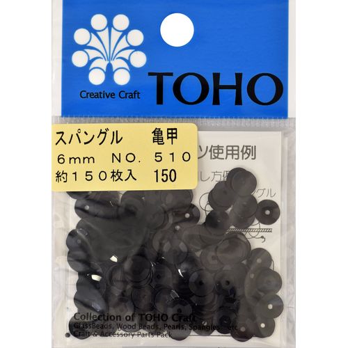 Toho supanguru Honeycomb approx. 6 mm Black Approx 150 Pack of No. 510