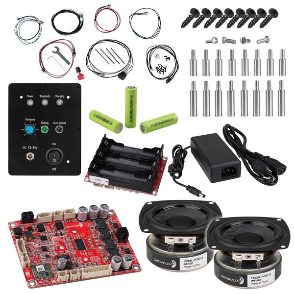 Small Portable 60W Bluetooth Ammo Box Speaker Kit Components