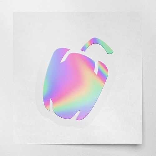 Decal Stickers of Bell Pepper (Hologram) (Set of 2) Premium Waterproof Vinyl Decal Stickers for Laptop Smartphone Car Dirt Bike Wall Room Mason Jar Bathtub Door Skateboard - ANDVER1e32803HO_1123