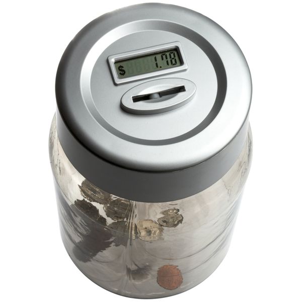 Perfect Solutions Digital Coin Counting Money Jar