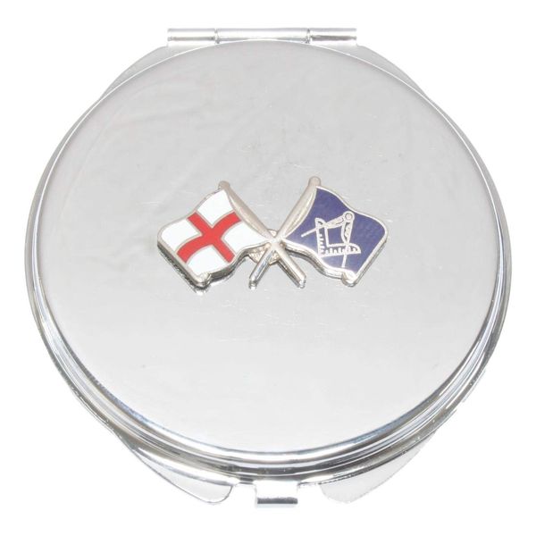 Masonic England Compact Mirror Handbag Gift With Free Engraving 233