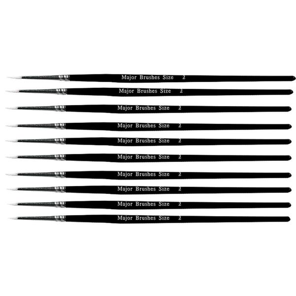 ROUND SABLE BRUSH SIZE 2 PACK 10, Brushes Paint Tools, Qty X 10 | 53402-10