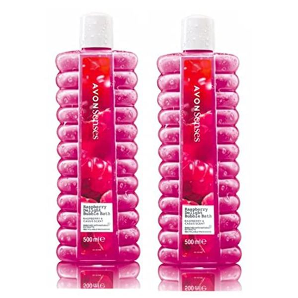 Avon Bubble Bath | Senses Raspberry Delight Bubble Bath - 500ml - Pack of 2