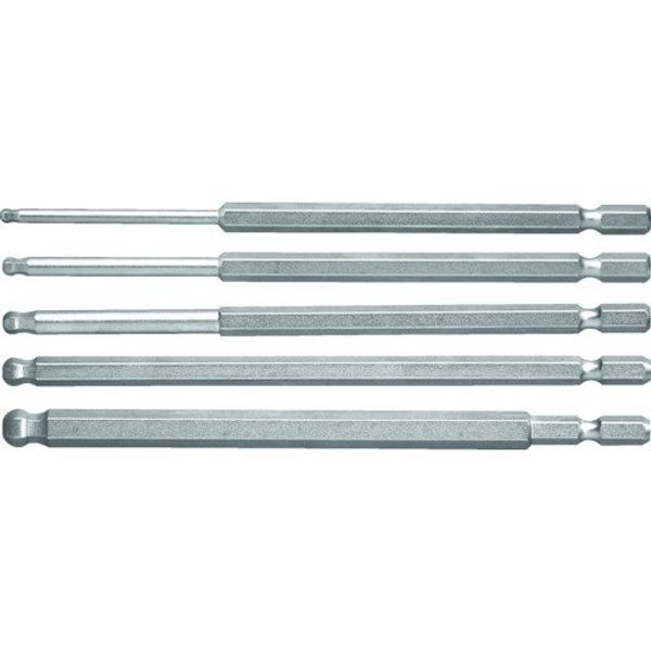TRUSCO THBAL-5SET Long Ball Point Hex Bit, Set of 5
