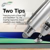 BoxWave Stylus Pen Compatible with Omron Basic Programable Terminal TW01B-V1 - DualTip Capacitive Stylus, Fiber Tip Disc Tip Capacitive Stylus Pen - Metallic Silver