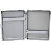 Navy Blue Smooth Leather (Full Pack 100s) Metallic Cigarette Case & Stash Box
