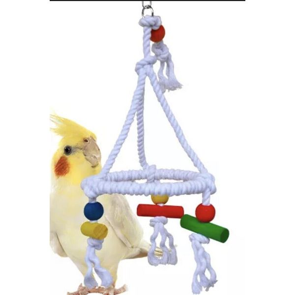 1422 Rope Pyramid Swing Perch Bird Toy parrot cages toys parakeet cockatiel pet