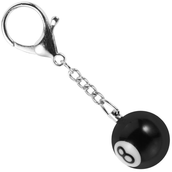 Billiard Ball Keychain Pool Ball Keyring 8 Lucky Ball Charm Keychain Pool Player Billiards Lover School Days Kids Birthday Party Supplies, 9.00X2.50X2.50CM