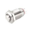 sourcing map Latching Metal Push Button Switch High Head 12mm Mounting Dia 1NO 3-6V Red LED Light