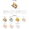 Small Tortoise Shell Square Hair Claw Hair Clip Hair Accessory 6.2cm Cute Korean Ladies (Taro)
