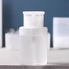 Nail Dispenser Bottle, Pump Cleaner Empty Plastic Bottle for Nail Art Polish Remover Liquid - Clear Bottle 60ML (White)