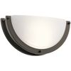 Kichler 10790OZLED 11.75" White Acrylic LED Wall Sconce in Olde Bronze