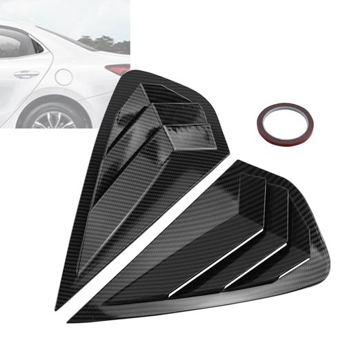Sporacingrts 2PCS Rear Side Window Louvers Compatible with Kia Forte (2019-2024) - ABS Carbon Fiber Air Vent Shades - Sporty Interior Trim Accessories