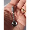 925 Sterling Silver Small Salt Spoon 2.3" Elegant Tableware Miniature Utensil