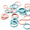 Clover Marker-Ringe, Plastic, Rosa/Blau, Eine Grösse, 30